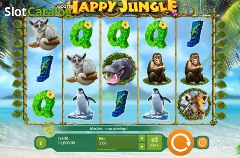 Ecranul 1. Happy Jungle slot