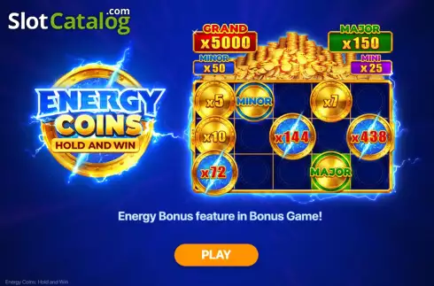 Start Screen. Energy Coins: Hold and Win slot