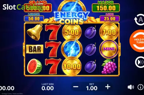 Game Screen. Energy Coins: Hold and Win slot