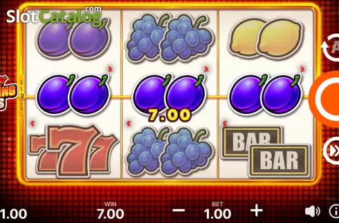 Win Screen. 777 Sizzling Wins: 5 lines slot