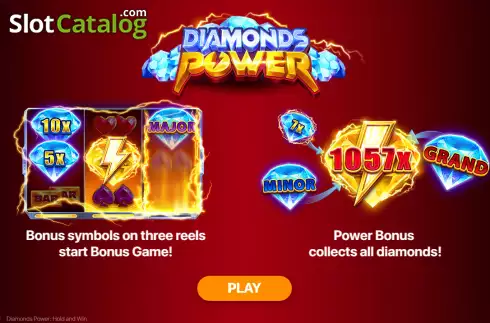 Intro screen. Diamonds Power: Hold and Win slot