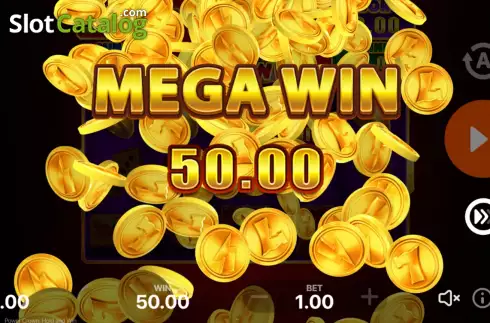 Win screen. Power Crown: Hold and Win slot