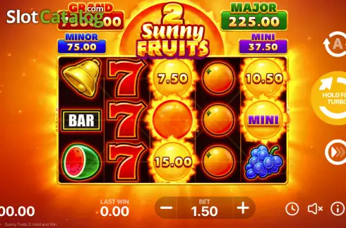 Reels screen. Sunny Fruits 2: Hold and Win slot