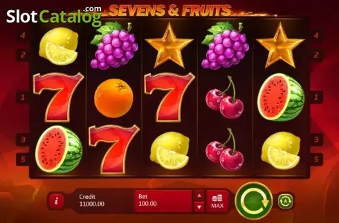 画面4. Sevens & Fruits (セブンズ・アンド・フルーツ) カジノスロット