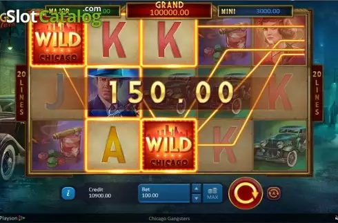 Wild win screen. Chicago Gangsters slot