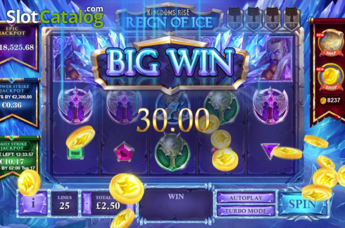 Big Win. Kingdoms Rise: Reign of Ice slot