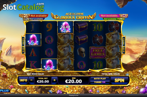 Win Screen 3. Age Of The Gods Glorious Griffin slot