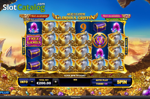 Reel Screen. Age Of The Gods Glorious Griffin slot