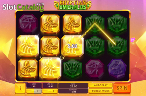 Screenshot4. Egyptian Emeralds slot