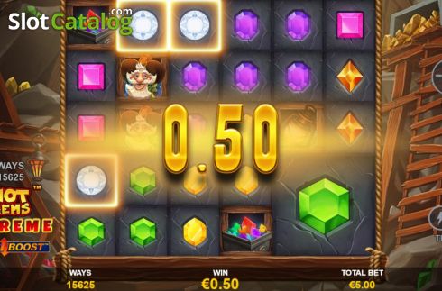 Win Screen 1. Hot Gems Extreme slot