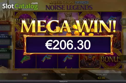 Mega Win. Age of the Gods Norse Norse Legends slot