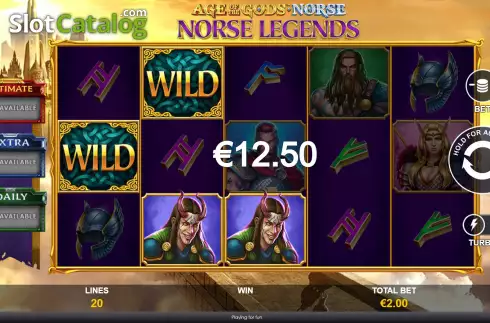 Win Screen. Age of the Gods Norse Norse Legends slot