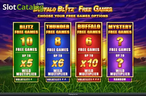 Free Spins. Buffalo Blitz Megaways slot