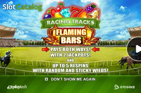 Skärmdump2. Flaming Bars Racing Tracks slot