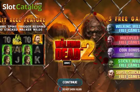 Start Screen. The Walking Dead 2 (Playtech Origins) slot
