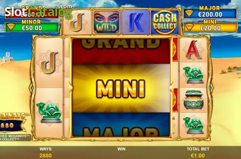 Win Screen 4. Cash Collect Sahara Riches Megaways slot