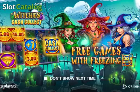 Start Screen. Witches Cash Collect slot