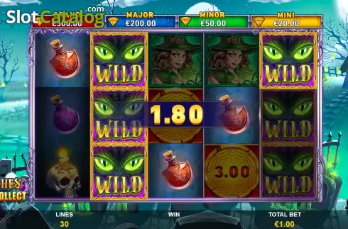Win Screen 2. Witches Cash Collect slot