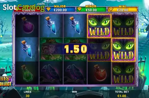 Win Screen 3. Witches Cash Collect slot
