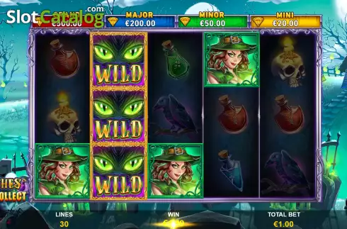 Win Screen 5. Witches Cash Collect slot