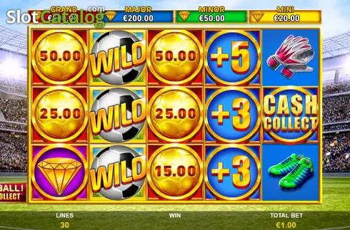 Game Screen. Football Cash Collect slot