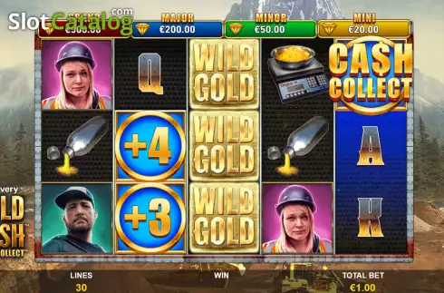Free Spins Win Screen. Gold Rush Cash Collect slot