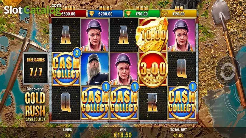 Gold Rush Cash Collect Free Spins