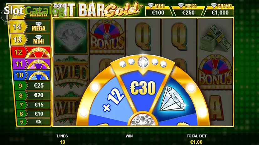 Hit Bar Gold Bonus Wheel