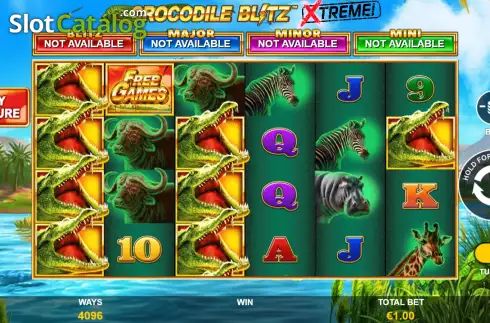 Game Screen. Crocodile Blitz Extreme slot