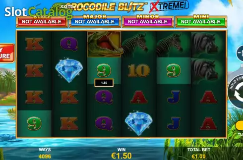 Win Screen. Crocodile Blitz Extreme slot