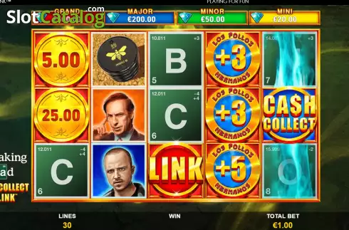 Game screen. Breaking Bad: Cash Collect & Link slot