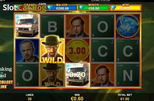 Win screen. Breaking Bad: Cash Collect & Link slot