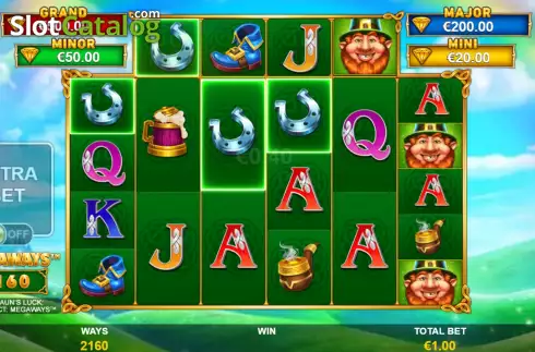 Win screen. Leprechaun’s Luck Cash Collect MegaWays Christmas slot