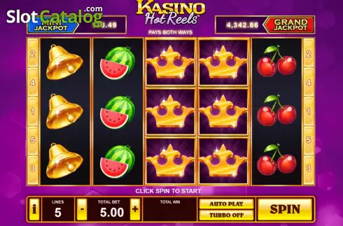 Game screen. Kasino Hot Reels slot