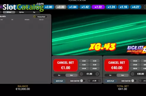 Pantalla2. Kick It Multiplayer Tragamonedas