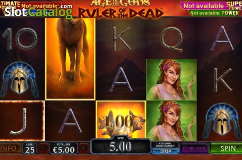 Win Screen 2. Age Of The Gods Ruler Of The Dead slot