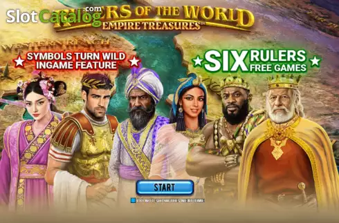 Start Screen. Rulers of the World: Empire Treasures slot