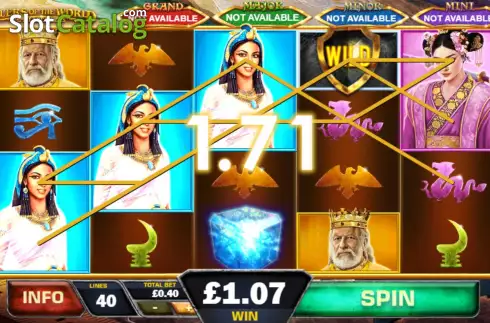 Win Screen 1. Rulers of the World: Empire Treasures slot
