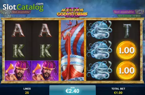 Free Spins Win Screen. Age of the Gods: God of Storms 3 slot
