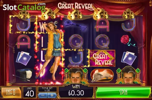 Win Screen. The Great Reveal slot