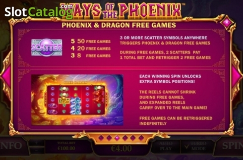 Bildschirm7. Ways of the Phoenix slot