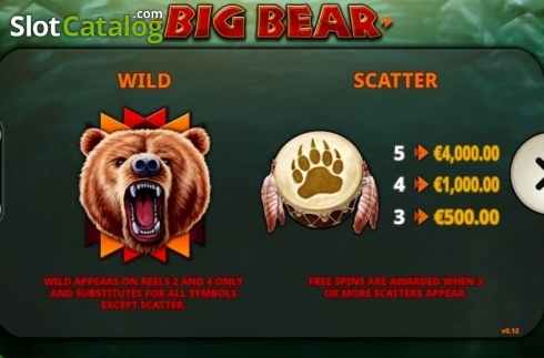 画面4. Big Bear (ビッグ・ベアー) カジノスロット