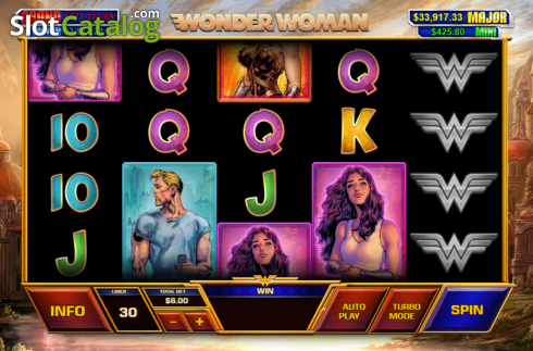画面4. Wonder Woman (Playtech) (ワンダー・ウーマン (プレイテック)) カジノスロット