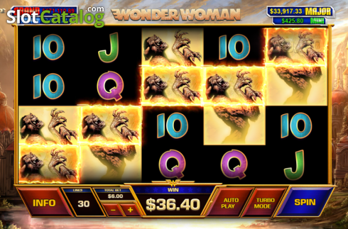 Скрин8. Wonder Woman (Playtech) слот