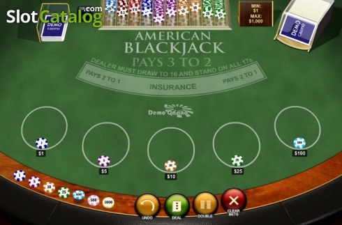 Game Screen 1. American Blackjack (Playtech) slot