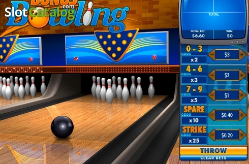 Game Screen. Bonus Bowling (Playtech) slot