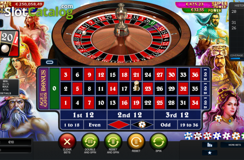 Game workflow. Age of the Gods: Roulette slot