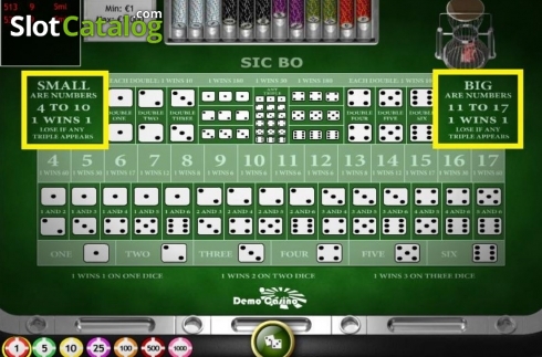 Game Screen 1. Sic Bo (Playtech) slot