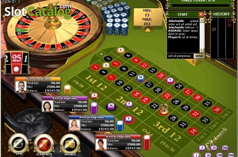 Bildschirm2. Multiplayer European Roulette slot