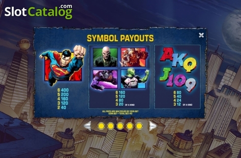 Bildschirm3. Superman (Playtech) slot